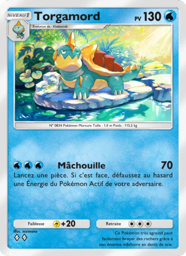 Carte Pokémon Torgamord 023/68 de l'extension L’Île Fabuleuse