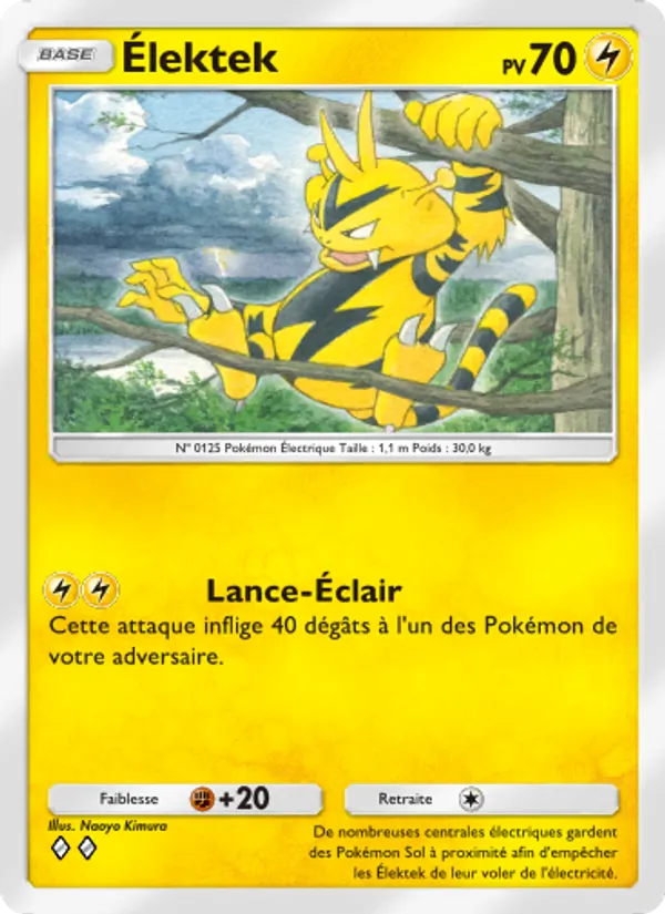 Carte Pokémon Élektek 027/68 de l'extension L’Île Fabuleuse