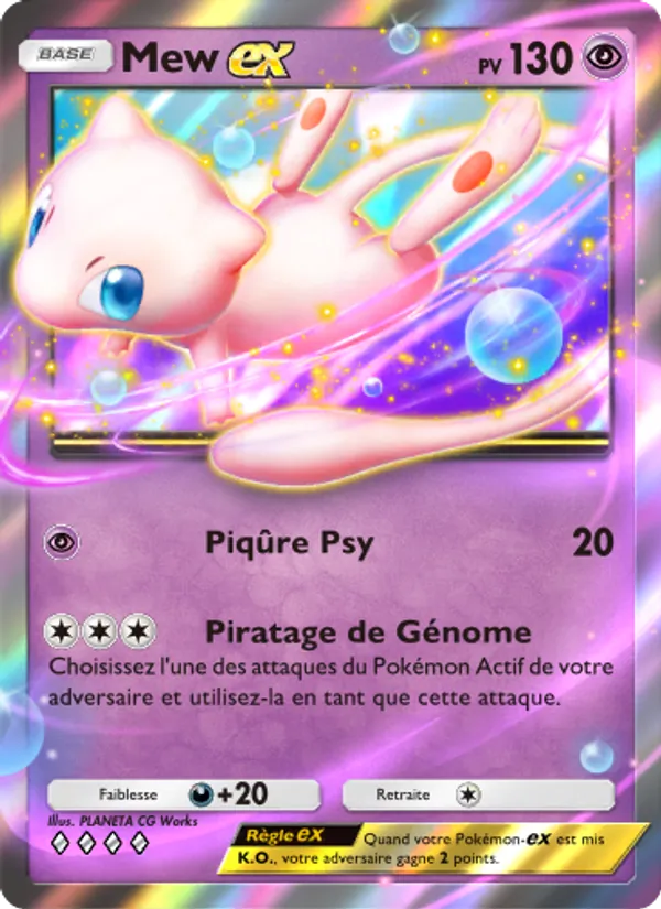 Carte Pokémon Mew-ex 032/68 de l'extension L’Île Fabuleuse