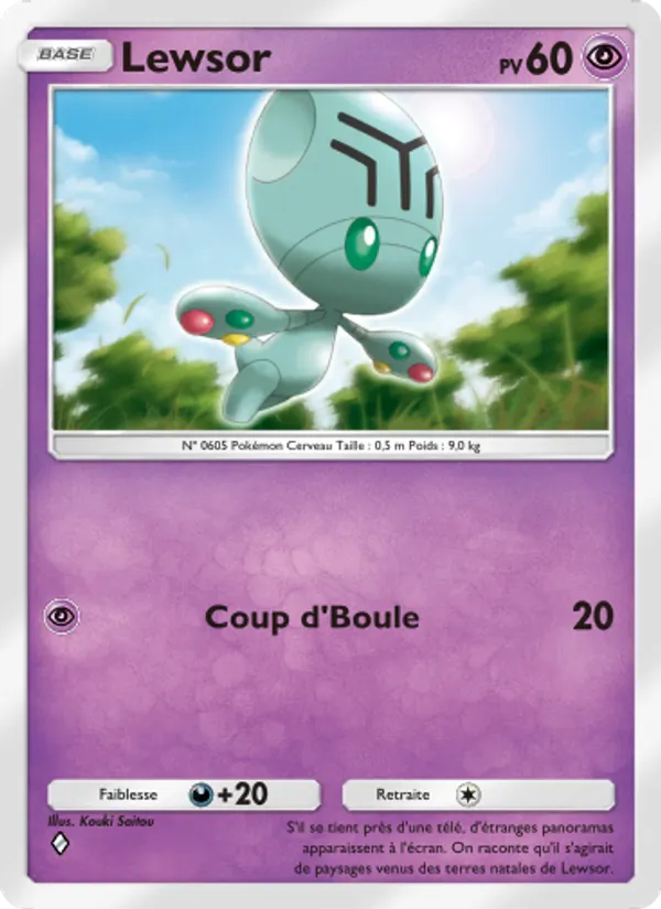 Carte Pokémon Lewsor 034/68 de l'extension L’Île Fabuleuse