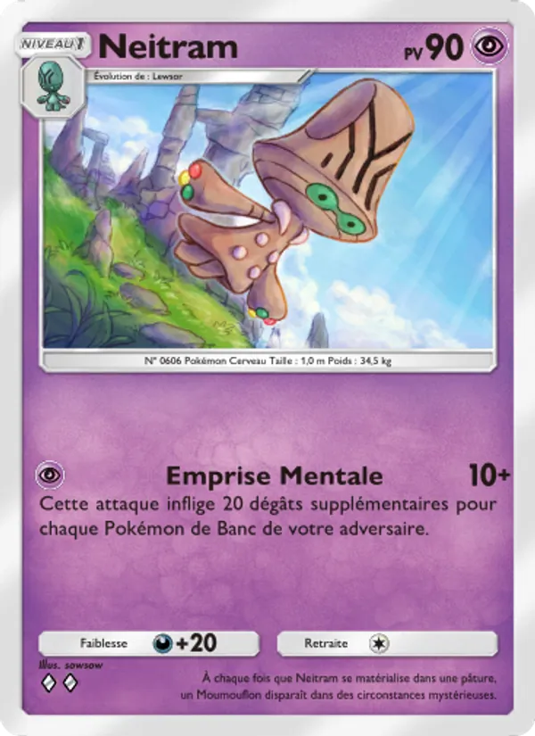 Carte Pokémon Neitram 035/68 de l'extension L’Île Fabuleuse