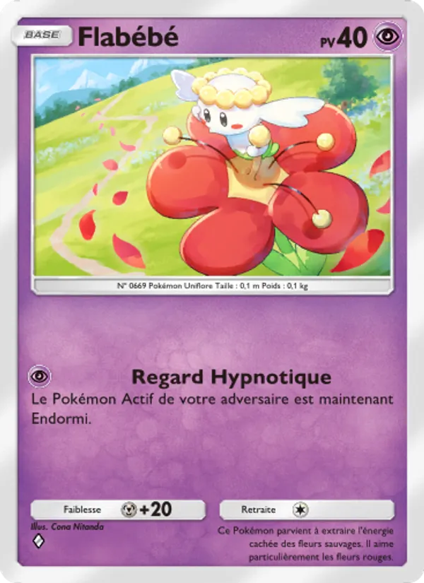 Carte Pokémon Flabébé 036/68 de l'extension L’Île Fabuleuse