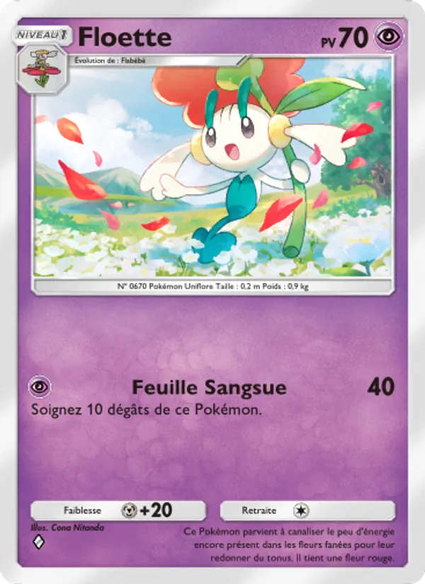 Carte Pokémon Floette 037/68 de l'extension L’Île Fabuleuse