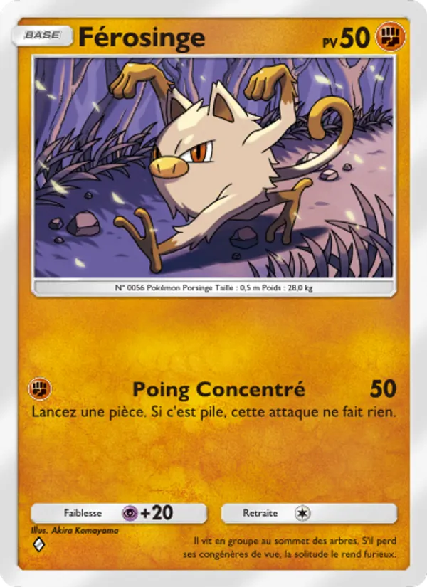 Carte Pokémon Férosinge 041/68 de l'extension L’Île Fabuleuse