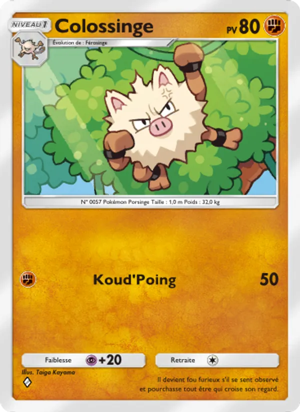 Carte Pokémon Colossinge 042/68 de l'extension L’Île Fabuleuse