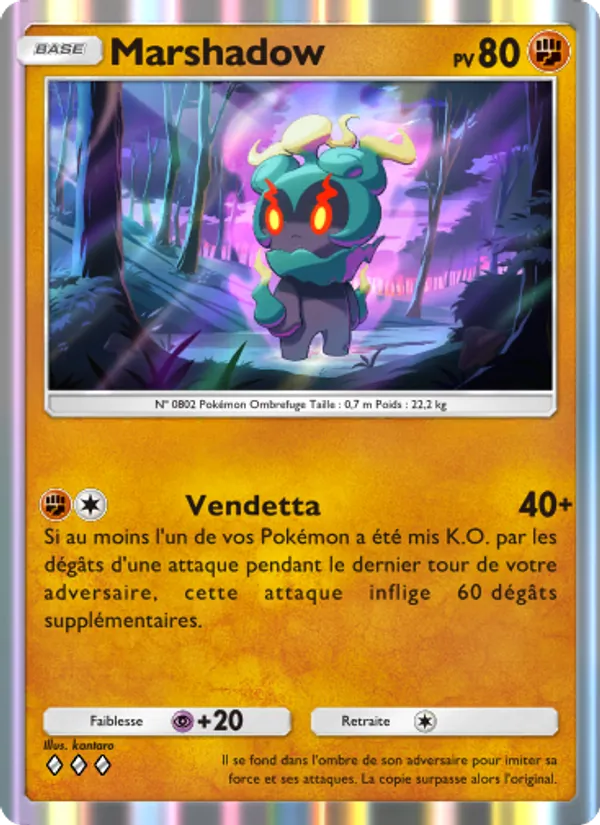 Carte Pokémon Marshadow 047/68 de l'extension L’Île Fabuleuse