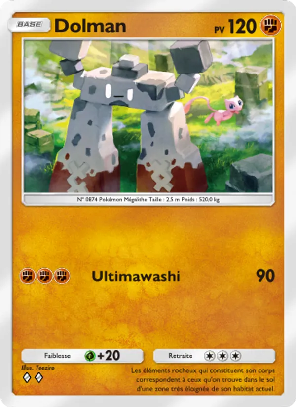 Carte Pokémon Dolman 048/68 de l'extension L’Île Fabuleuse