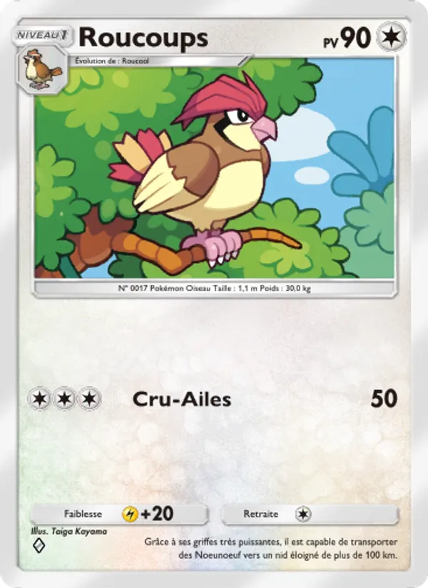 Carte Pokémon Roucoups 058/68 de l'extension L’Île Fabuleuse
