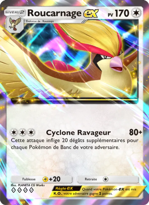 Carte Pokémon Roucarnage-ex 059/68 de l'extension L’Île Fabuleuse