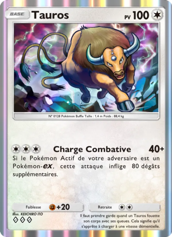 Carte Pokémon Tauros 060/68 de l'extension L’Île Fabuleuse