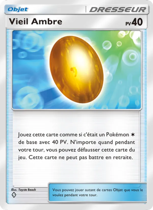 Carte Pokémon Vieil Ambre 063/68 de l'extension L’Île Fabuleuse