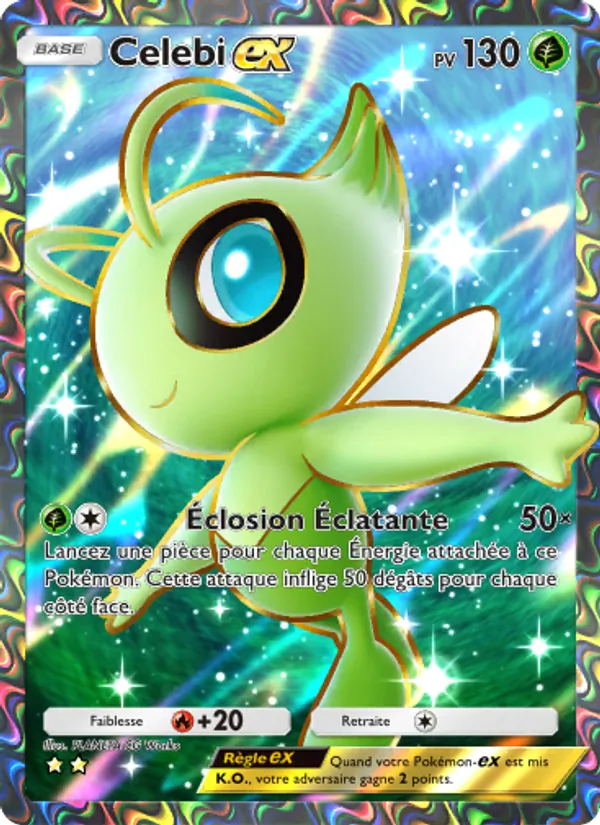 Carte Pokémon Celebi-ex 075/68 de l'extension L’Île Fabuleuse