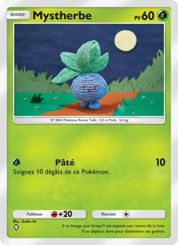 Carte Pokémon Mystherbe 001/140 de l'extension Choc Spatio-Temporel