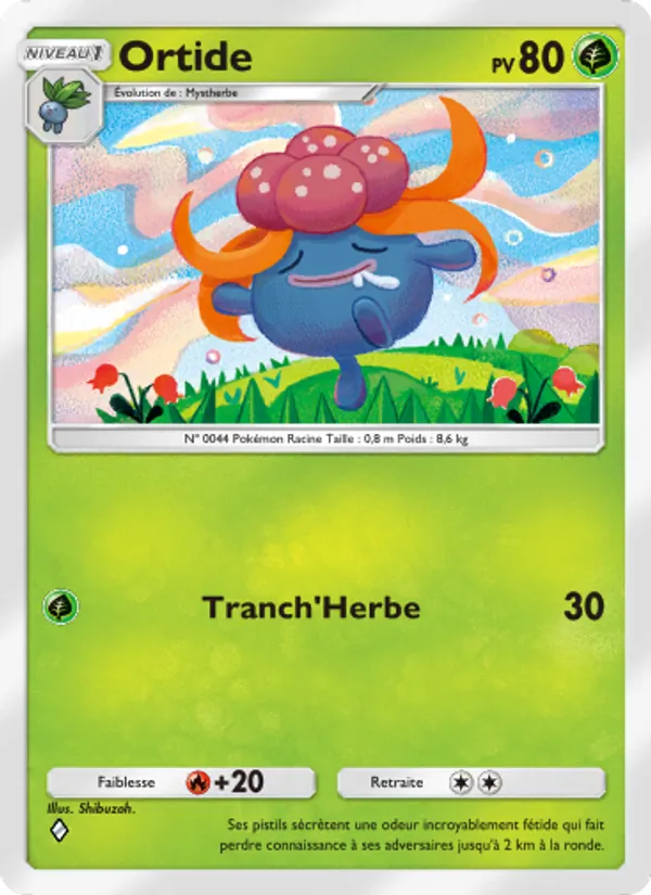 Carte Pokémon Ortide 002/140 de l'extension Choc Spatio-Temporel