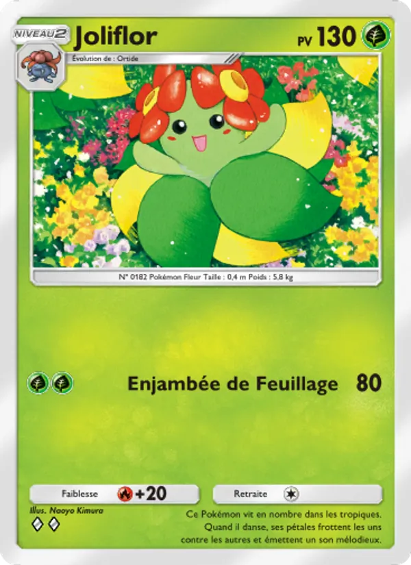 Carte Pokémon Joliflor 003/140 de l'extension Choc Spatio-Temporel