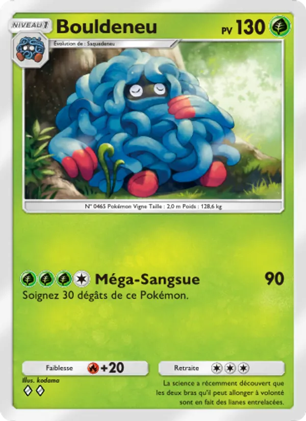 Carte Pokémon Bouldeneu 005/140 de l'extension Choc Spatio-Temporel