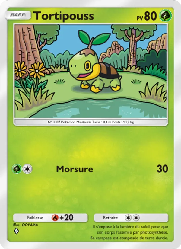 Carte Pokémon Tortipouss 010/140 de l'extension Choc Spatio-Temporel