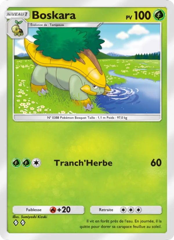 Carte Pokémon Boskara 011/140 de l'extension Choc Spatio-Temporel
