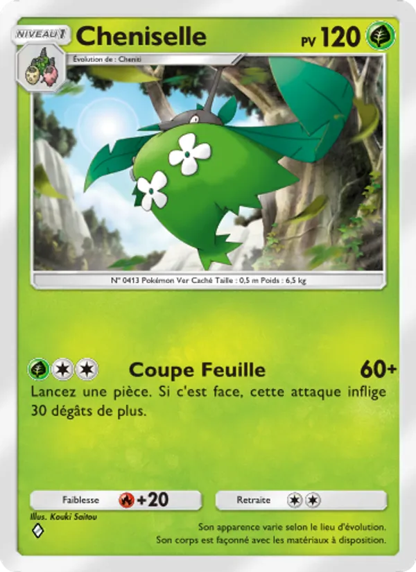 Carte Pokémon Cheniselle 016/140 de l'extension Choc Spatio-Temporel