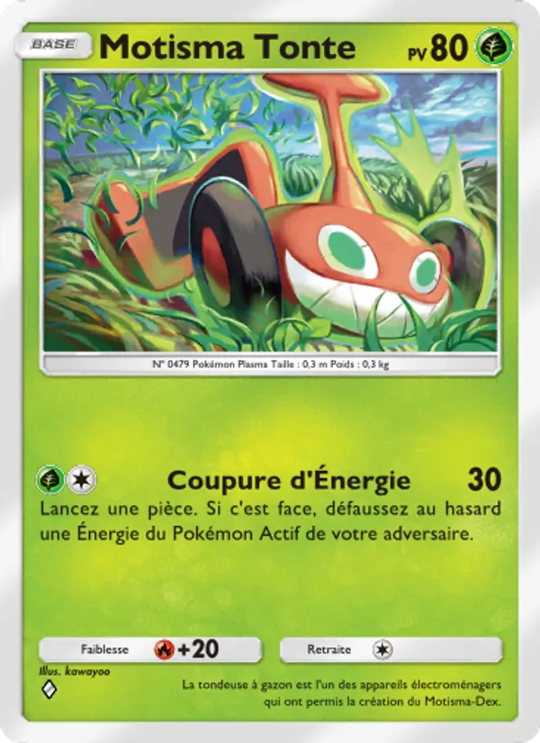 Carte Pokémon Motisma Tonte 021/140 de l'extension Choc Spatio-Temporel