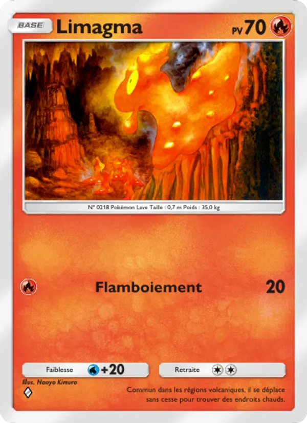 Carte Pokémon Limagma 025/140 de l'extension Choc Spatio-Temporel