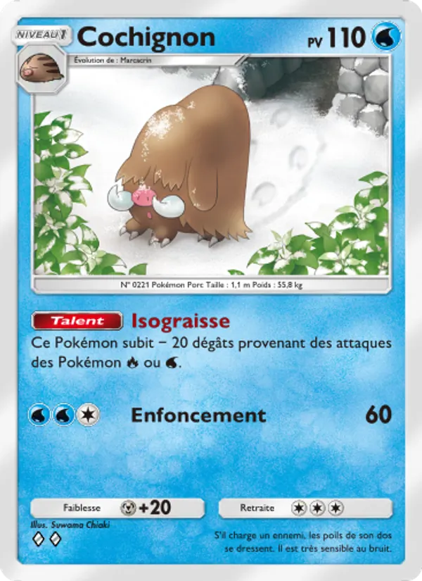 Carte Pokémon Cochignon 032/140 de l'extension Choc Spatio-Temporel