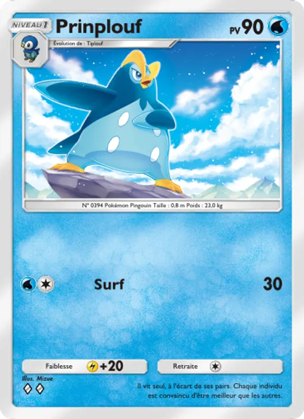 Carte Pokémon Prinplouf 036/140 de l'extension Choc Spatio-Temporel
