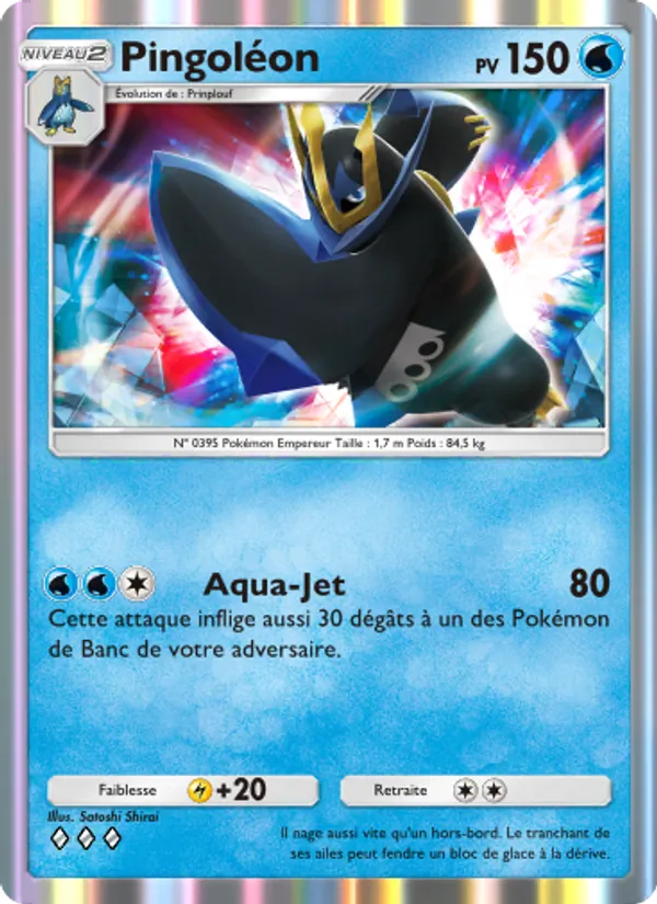 Carte Pokémon Pingoléon 037/140 de l'extension Choc Spatio-Temporel