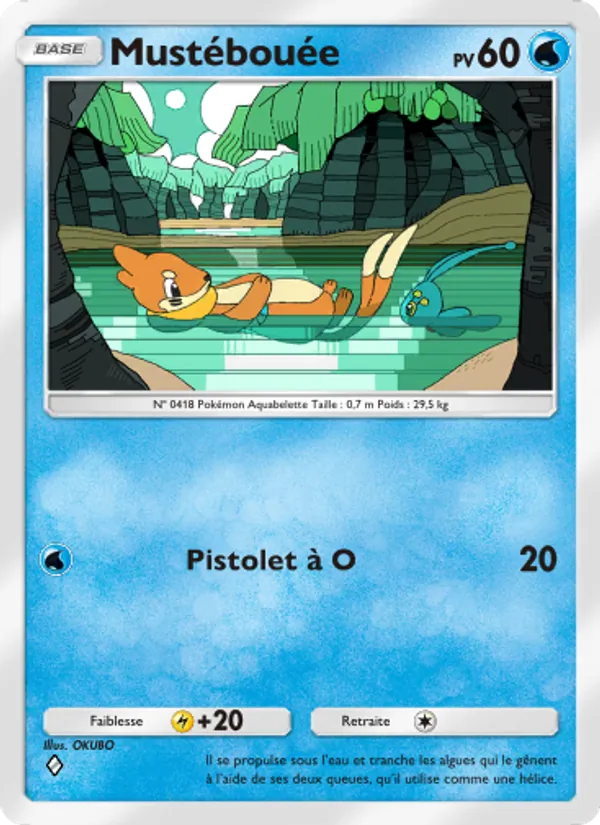 Carte Pokémon Mustébouée 038/140 de l'extension Choc Spatio-Temporel