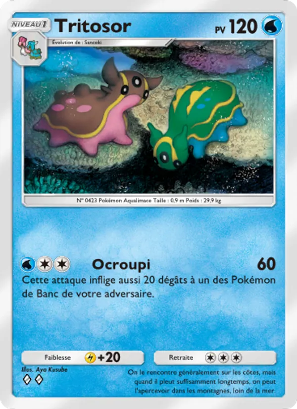 Carte Pokémon Tritosor 041/140 de l'extension Choc Spatio-Temporel