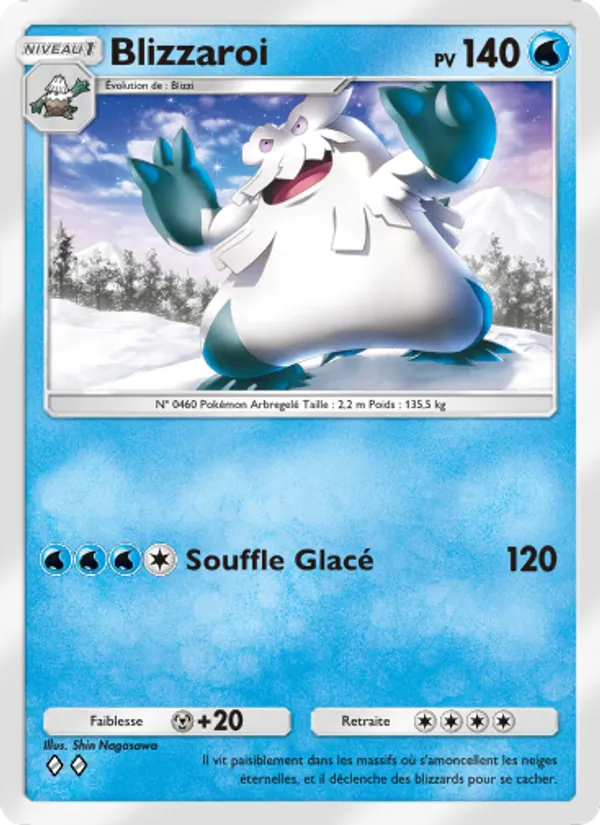 Carte Pokémon Blizzaroi 045/140 de l'extension Choc Spatio-Temporel