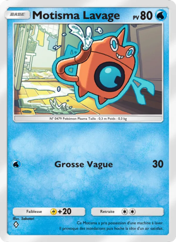 Carte Pokémon Motisma Lavage 047/140 de l'extension Choc Spatio-Temporel