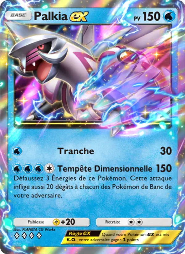 Carte Pokémon Palkia-ex 049/140 de l'extension Choc Spatio-Temporel