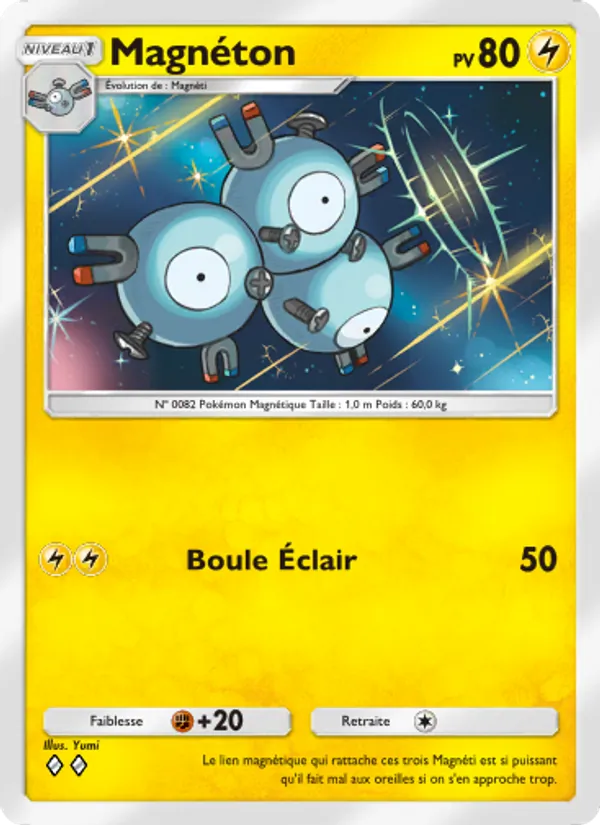 Carte Pokémon Magnéton 052/140 de l'extension Choc Spatio-Temporel