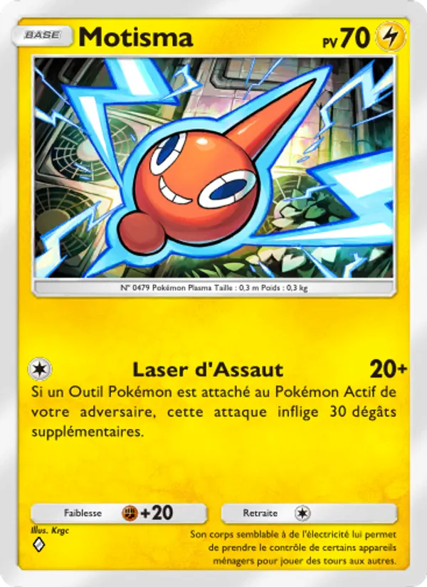 Carte Pokémon Motisma 062/140 de l'extension Choc Spatio-Temporel