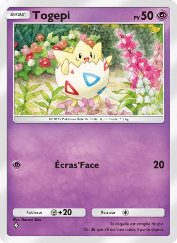 Carte Pokémon Togepi 063/140 de l'extension Choc Spatio-Temporel