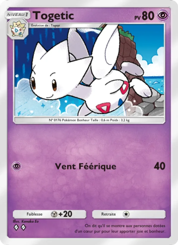 Carte Pokémon Togetic 064/140 de l'extension Choc Spatio-Temporel
