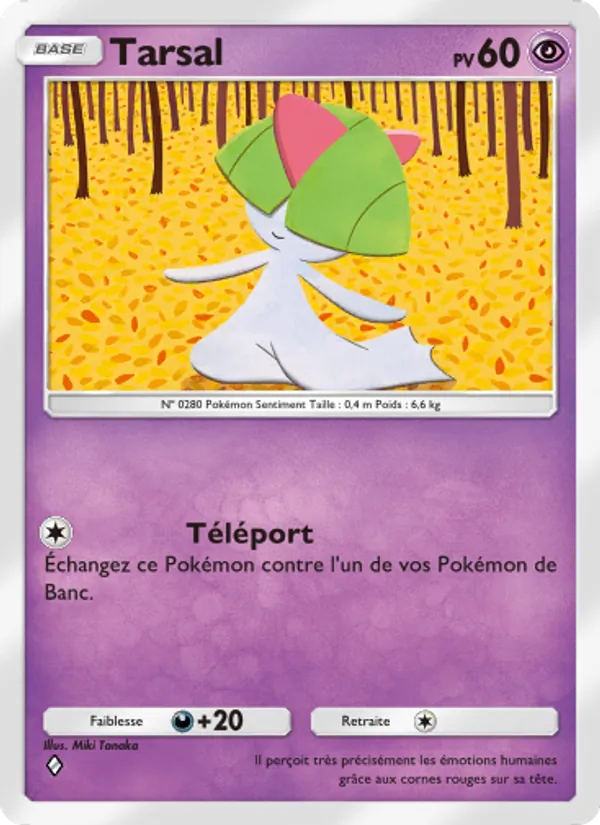 Carte Pokémon Tarsal 068/140 de l'extension Choc Spatio-Temporel