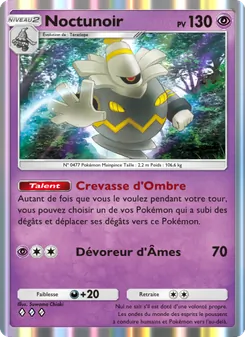 Carte Pokémon Noctunoir 072 — Choc Spatio-Temporel