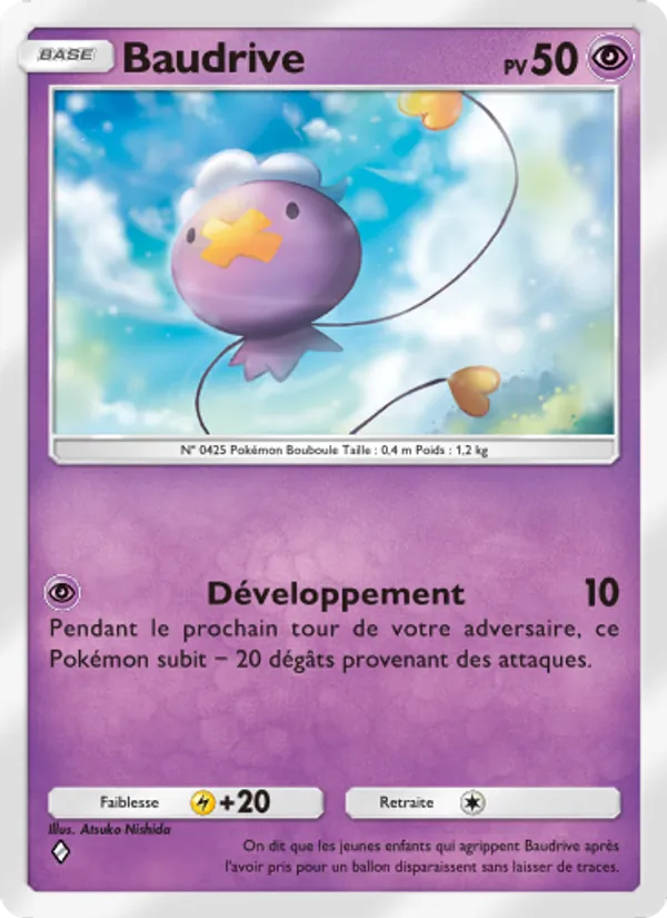 Carte Pokémon Baudrive 073/140 de l'extension Choc Spatio-Temporel