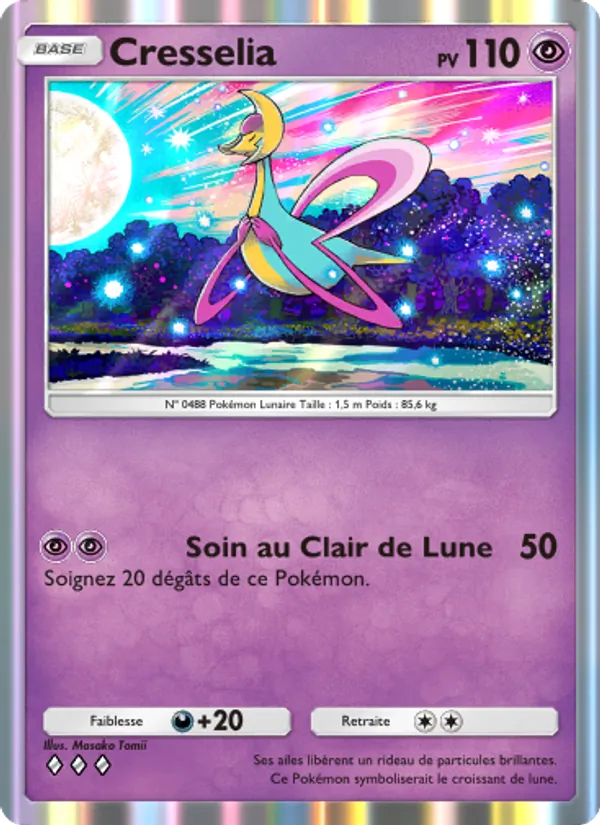 Carte Pokémon Cresselia 079/140 de l'extension Choc Spatio-Temporel