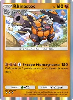 Carte Pokémon Rhinastoc 082 — Choc Spatio-Temporel