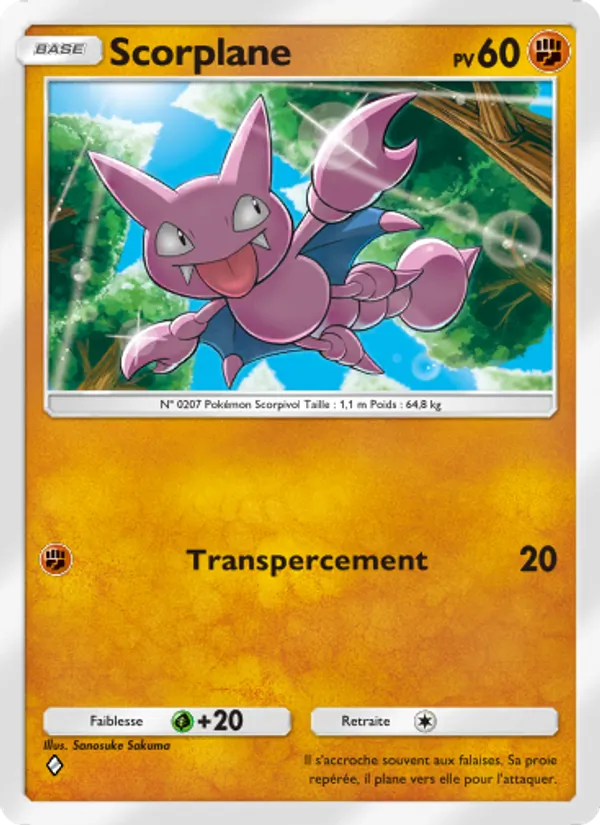 Carte Pokémon Scorplane 083/140 de l'extension Choc Spatio-Temporel