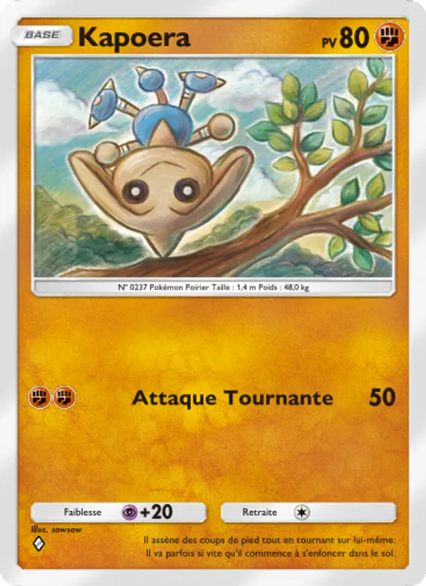 Carte Pokémon Kapoera 085/140 de l'extension Choc Spatio-Temporel