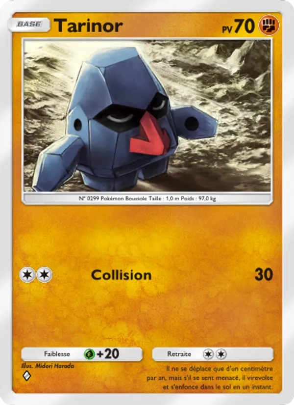 Carte Pokémon Tarinor 086/140 de l'extension Choc Spatio-Temporel