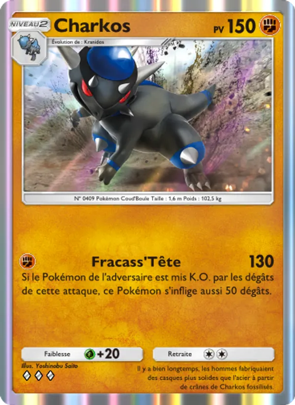 Carte Pokémon Charkos 089/140 de l'extension Choc Spatio-Temporel