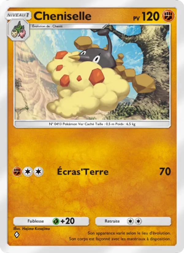 Carte Pokémon Cheniselle 090/140 de l'extension Choc Spatio-Temporel