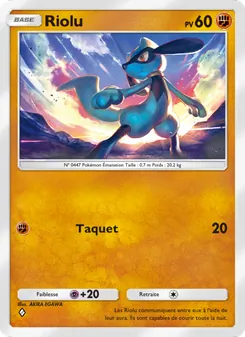 Carte Pokémon Riolu 091 — Choc Spatio-Temporel