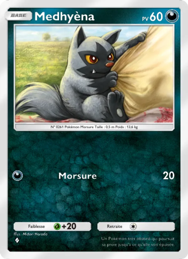Carte Pokémon Medhyèna 100/140 de l'extension Choc Spatio-Temporel