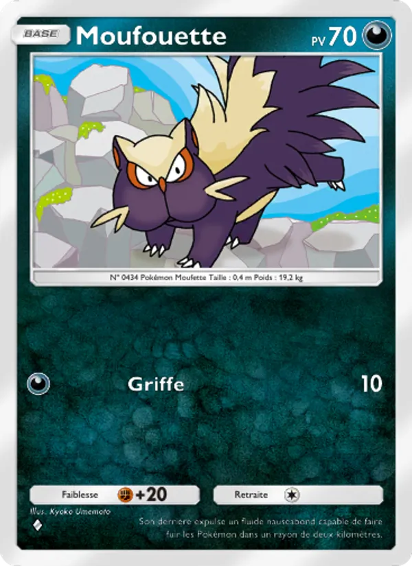 Carte Pokémon Moufouette 102/140 de l'extension Choc Spatio-Temporel